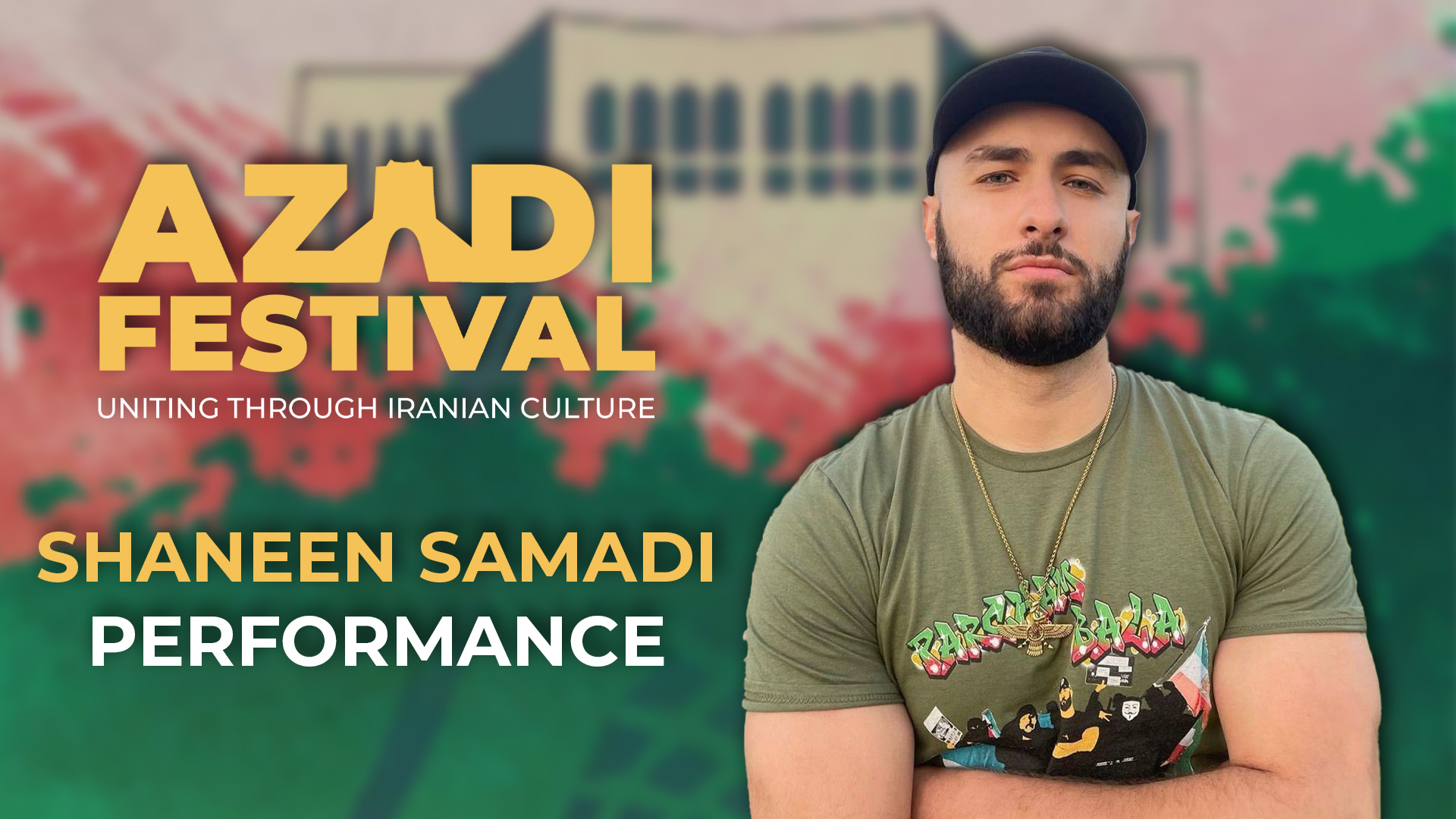 Shaheen Samadi on stage at Azadi Festival